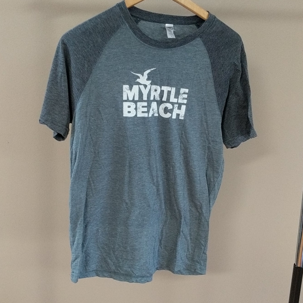 Myrtle Beach Gray Baseball Tee